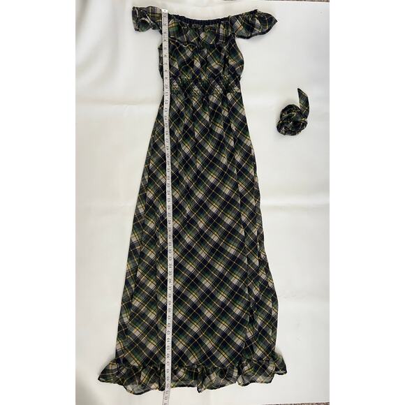 Mossimo Supply plaid tartan maxi dress size XS Whimsigoth Party - Picture 5 of 7